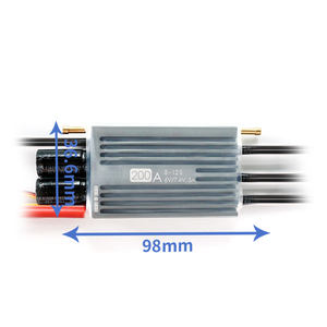 ตัวควบคุมมอเตอร์ไร้แปรงถ่านอลูมิเนียม 200A 120A ESC 5-12S 6V/7.4V 5A อุปกรณ์เสริมโดรน - Product Image 5