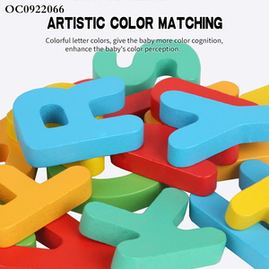 Juego de rompecabezas de letras de madera a juego, recursos de aprendizaje <span class=keywords><strong>ABC</strong></span>, juguetes educativos Montessori <span class=keywords><strong>para</strong></span> niños en edad <span class=keywords><strong>preescolar</strong></span> - Product Image 5