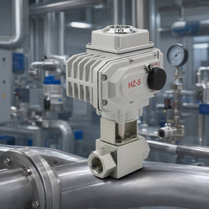 Vanne à bille haute pression à commande électrique DN06-DN50 PN315 en acier au carbone, vanne hydraulique filetée à deux voies - Product Image 2