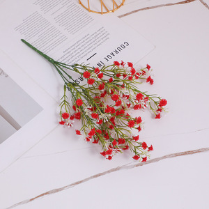 Fleurs artificielles d'herbe de la pampa en caoutchouc souple à 5 branches, faites à la main, longue durée (3-5 ans), pour mariages, décoration florale intérieure, hôtels, élégantes - Product Image 3