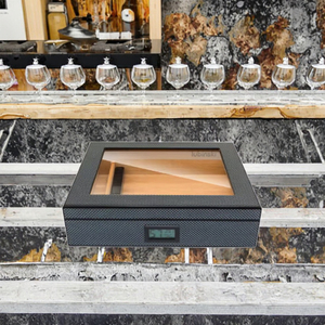 Humidor de Cigarros AHLORE Ownswing, de Madera de Cedro con Acabado Lacado, Ecológico, Clásico, con Espejo Pulido, Organizador de Escritorio - Product Image 3
