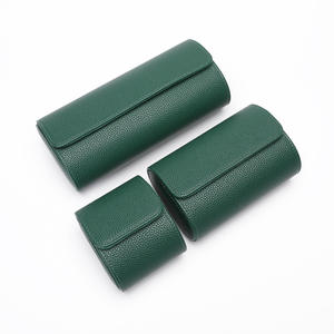 Lujo Saffiano Tumble cuero 1 2 3 ranura reloj rollo caja regalo embalaje reloj caja organizador reloj viaje caja de almacenamiento - Product Image 5