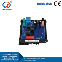 Module de détection de transformateur de courant et de tension RS485 à 3 canaux Huaqingjun 0,01A Haute précision Module d'acquisition RS485 Modbus RTU