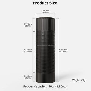 Molinillo de <span class=keywords><strong>Pimienta</strong></span> de Alta Calidad de Aluminio y Acero Inoxidable - Product Image 3