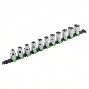 625A/S11 Socket <b>Set</b> 11 <b>Pc</b> Metric Chrome Vanadium Steel For Auto Repair Tools - Product Image 2