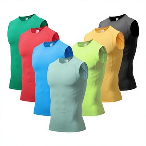 Camiseta Deportiva Ajustada para Hombre, de Secado Rápido, Transpirable, Alta Elasticidad, para Fitness, Baloncesto, Running, Entrenamiento, Sin Mangas - Product Image 1