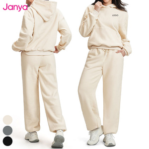 Ensemble de survêtement de jogging doux de haute qualité personnalisé Janya, deux pièces, entraînement, molleton, survêtement pour femmes, jogging, ensemble de <span class=keywords><strong>fitness</strong></span> pour la salle de sport - Product Image 1