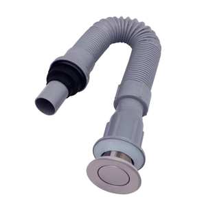 <span class=keywords><strong>Accessoires</strong></span> de <span class=keywords><strong>plomberie</strong></span> pour lavabo de salle de bain moderne, tuyau de vidange universel, gris foncé, extensible, taille personnalisée - Product Image 3