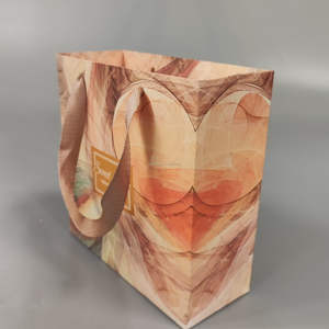 กระเป๋าใส่เครื่องประดับอัญมณีกระดาษขนาดเล็กพร้อมหูจับริบบิ้นบรรจุภัณฑ์น้ำหอมบูติกหรูหราออกแบบได้เองสำหรับงานแต่งงาน - Product Image 5