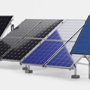 Kualitas tinggi struktur kuat beban berat Solar aluminium Ground PV sistem pemasangan bracket untuk Panel di tanah pemasok Top