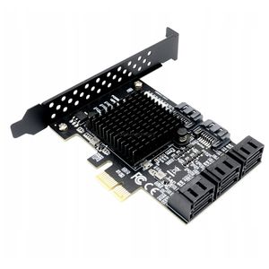 Carte adaptateur SATA 3.0 PCI PCIe 1X vers 8x, haute qualité, 6 Gb/s, 8 ports, carte d'extension SATA, vente chaude - Product Image 2