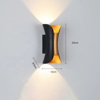 Lampe murale d'extérieur de café moderne éclairage extérieur étanche lumière haut et bas 6W 9W 16W applique murale extérieure