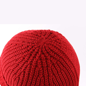 Cappello da Baseball in Filato di Cotone Lavorato a Maglia Personalizzato, Berretto Caldo con Fodera in Pile Polare, Unisex per Uso Quotidiano e All'aperto - Product Image 3