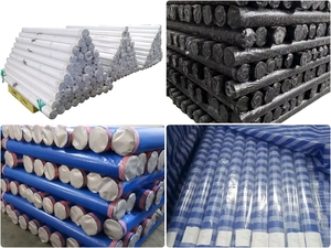 Usine de bâche PE en Chine toutes sortes de rouleau de bâche PE 2*100m 2*50m couleur orange bleu vert - Product Image 2