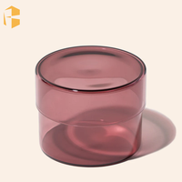 Contenants à bougies en verre borosilicate vides Fubei Living avec couvercles en verre, plusieurs couleurs et finitions, pots en vrac pour la fabrication de bougies
