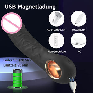 Stimolatore Clitorideo con 10 Potenti Modalità di Vibrazione, <span class=keywords><strong>Sex</strong></span> <span class=keywords><strong>Toy</strong></span> per Adulti con Riscaldamento del Punto G, Dildo Vibratore Anale Realistico in Silicone da 22 cm - Product Image 5