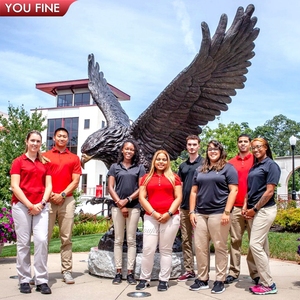Escultura de <span class=keywords><strong>Animal</strong></span> de Latón para Jardín Grande, Estatua de Águila de Bronce para Exteriores - Product Image 5