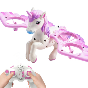 Quadcopter RC Unicornio con Control Remoto, Drones RC con Sensor de Obstáculos Automático, Juguete Volador Unicornio con Control Remoto de 2.4G - Product Image 1