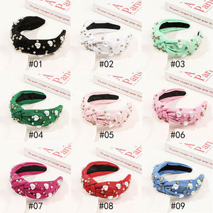 عقال على الطراز الأوروبي والأمريكية مرصع بالماس عقدة لؤلؤ واسعة للنساء بيع بالجملة إكسسوارات شعر وغسيل الوجه - Product Image 5