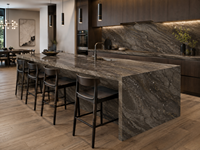 Dalles de marbre brun Arabescato Orobico pour panneaux à jointure croisée, îlots de cuisine, plans de travail de salle de bain, tables à manger et revêtements muraux et de sol