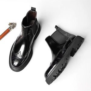 Botas de Cuero para Hombre con Piel de Vacuno de Alta Calidad, Estilo Italiano, Transpirables e Impermeables, Botas de Trabajo de Talla Grande - Product Image 3