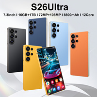 Nuevo Smartphone S26 Ultra 5G, 16GB+1TB, Pantalla de 7.3 Pulgadas, Deca Core, Cámara de 108MP, Doble SIM, Reconocimiento Facial, Teléfono Celular Android
