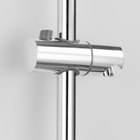Ensemble colonne de douche moderne chromée en gros, haute qualité, acier inoxydable 201/304, avec barre de douche coulissante courte