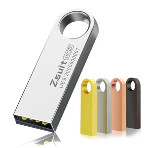 Custom Logo Flash Memory 2.0 2GB 4GB 8GB Pendrive 32GB 64GB Portable Metal USB Flash Drive 3.0 Flash memory