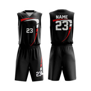 Uniformes de Baloncesto Personalizables para Adultos, Conjuntos de Uniformes de Baloncesto Transpirables de Poliéster Unisex de Talla Grande - Product Image 6