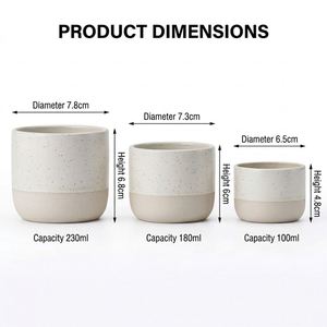 Wholesale Custom Logo Matte Finish Ceramic Mugs Speckled Matte Handless Clay Tea Coffee <b>Cups</b> for Home Office Restaurant Bulk - Product Image 2