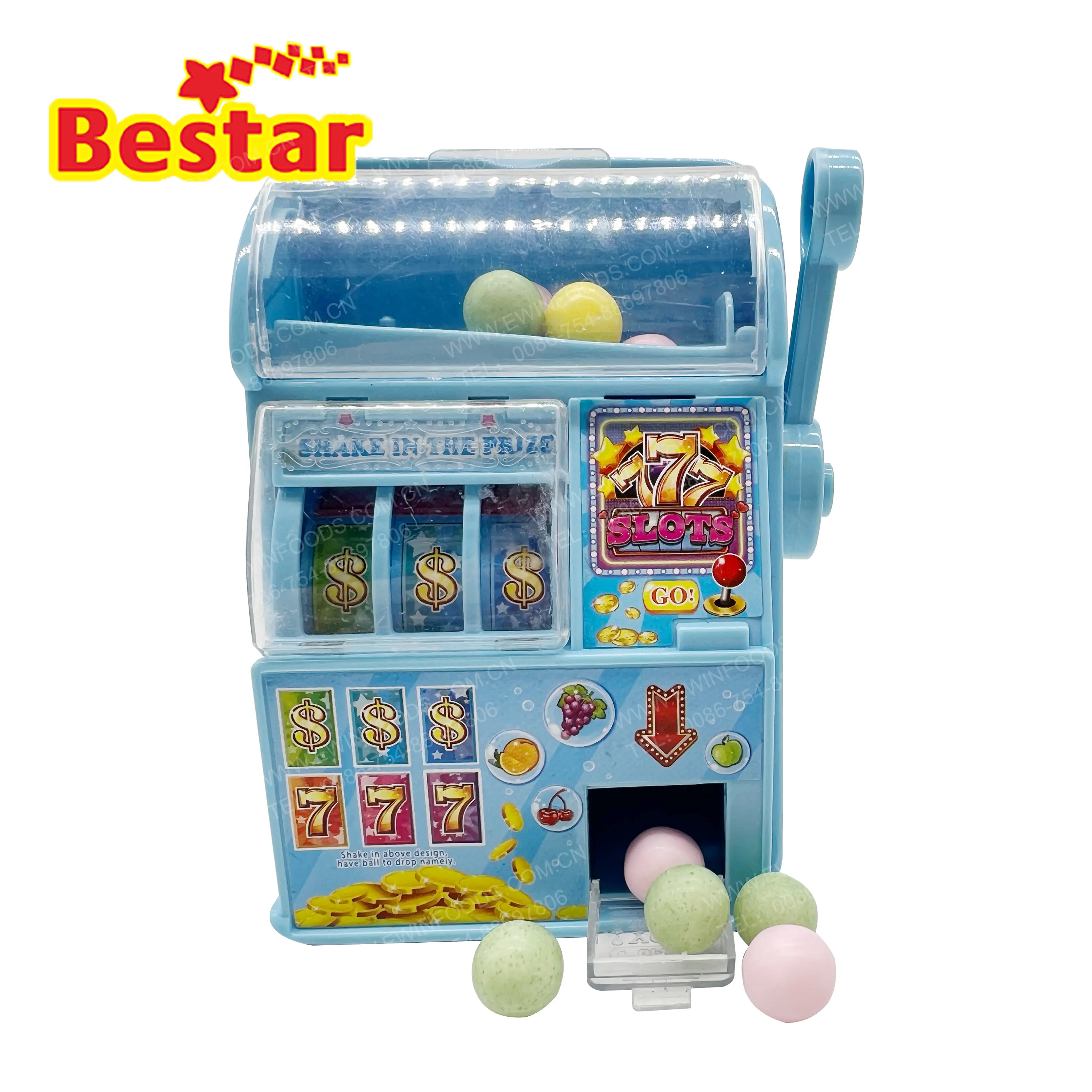 Mini-Spiel automat Plastiks pielzeug Süßigkeiten Glück Jackpot Spielzeug mit Gummi bällen Süßigkeiten für Party