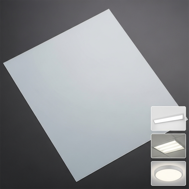 Milky White PC Diffuser Sheet for LED Panel Lights Polycarbonate Board 1.0-2.0mm 1220x2440mm Custom Cutting