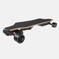 Longboard électrique à double transmission par courroie, planche en bois d'érable canadien 8 plis, deck en fibre de verre, roues confortables en PU 90/105 mm, batterie 12S2P 432 Wh, vitesse maximale 30 MPH