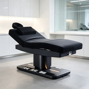 Mobilier de salon de luxe moderne blanc et or, table de massage électrique à 4 moteurs pour soins du visage, chaise de spa, lit pour extensions de cils - Product Image 4