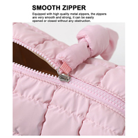 Sac de voyage en coton matelassé de grande capacité, résistant à l'eau, pour cosmétiques, pochette pour pinceaux de maquillage, organiseur de rangement pour articles de toilette