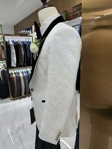 Traje De Hombre Para Boda <span class=keywords><strong>italien</strong></span> blanc marié dernier design De costume formel hommes costumes d'affaires - Product Image 4