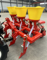 Semoir à maïs et céréales réglable sur 3 rangs, espacement des rangs de 45 à 70 cm, boîte à engrais, largeur de travail de 1,5 m, monté sur tracteur pour utilisation agricole