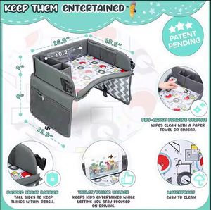 Free Sample Factory wholesale Kids <b>Lap</b> <b>Desk</b> Car Seat car tray table kids Collapsible car Activity Kids Travel Tray - Product Image 5