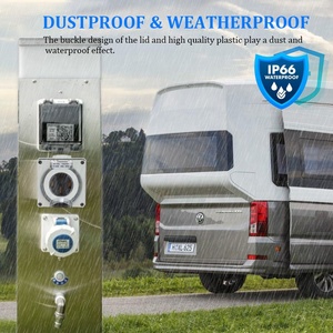 50 amp Máy phát điện RV hộp Đầu vào điện nhựa không thấm nước chuyển đổi ổ cắm ngoài trời Ổ cắm điện hộp NEMA 14 50R receptacle - Product Image 6