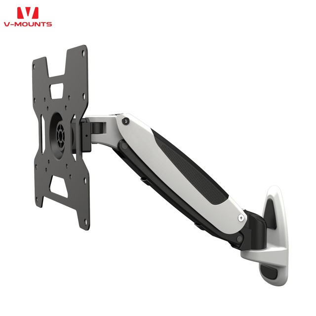 V-mounts Steel Swivel Ergonomic Manual Adjustment TV Wall Mount Bracket with External Cable Routing Design VM-GST201