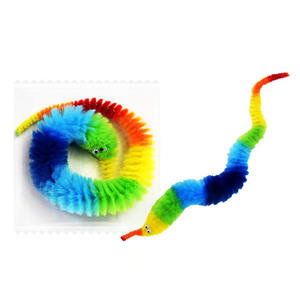 Ver magique classique aux couleurs arc-en-ciel, 23 cm, ver moelleux et torsadé, accessoire de magie, jouet en peluche pour enfants - Product Image 4
