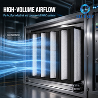 Filtre à air en V à charbon actif pour HVAC AHU, filtre haute capacité pour l'élimination des odeurs, des COV et des gaz