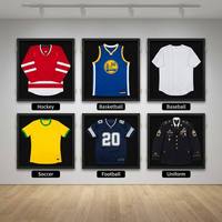 Boîte de présentation pour maillot de sport en MDF blanc fait main de qualité supérieure, 45x60cm, impression UV, avec façade HD PS pour décoration murale