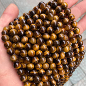 Großhandel Runde 8mm lose Edelstein perlen Grade AB natürliche gelbe Tigerauge Stein perlen - Product Image 4