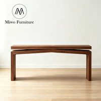 Meuble de style Wabi-Sabi moderne, table de contrôle d'entrée en bois massif pour hôtel, design simple pour salon, décoration de passage, console de porche