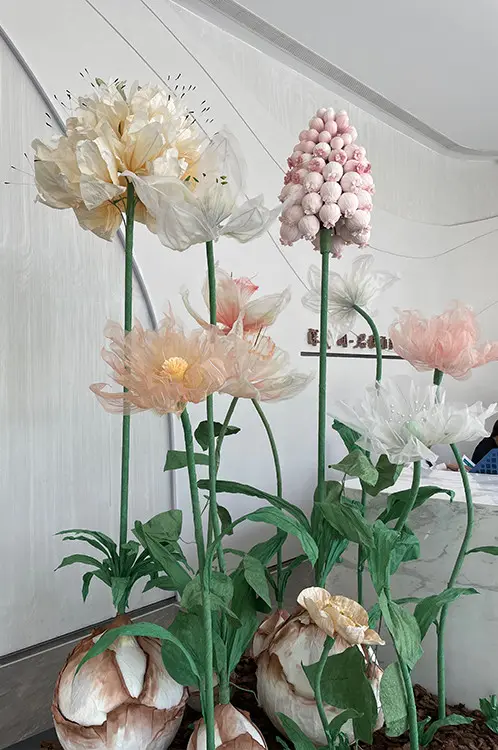 زهور حرير كبيرة مصنوعة يدويًا من E068 لزينة مناسبات الزفاف