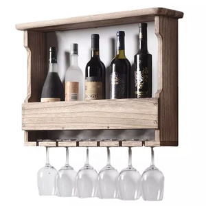 Rak gelas anggur apung di dinding, tempat gelas 6 botol 6 kacamata, penyimpanan dekorasi pengatur Tampilan pendingin dapur - Product Image 6