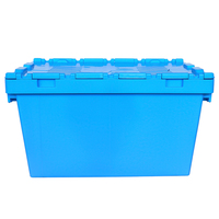 Boîte de rangement empilable en plastique PP entièrement silencieux, conteneur de stockage avec couvercle fixé, fourre-tout pour distributeur, XC604033C