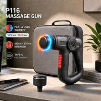 Pistolet de massage infrarouge à ondes médicinales pour relaxation musculaire, utilisation conviviale pour le dos, le cou, les épaules, le corps entier, idéal pour la gym, le bureau et la maison