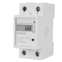 60A/5A 80A(5A) 100A(5) 220VAC WIFI Smart Meter Din-rail LCD Pengukur Daya Energi